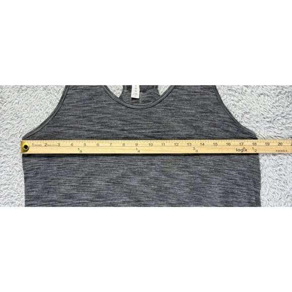 Lululemon Sz 8 Heather Gray Essential Activewear Tank Top Womens Racerback Gym - Picture 7 of 9